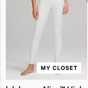 Light blue lululemon align (tm) high rise pant 28”